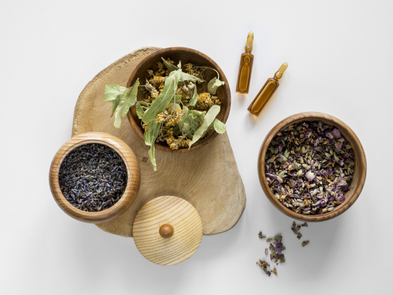 flat-lay-herbs-spices-medicinal-purpose