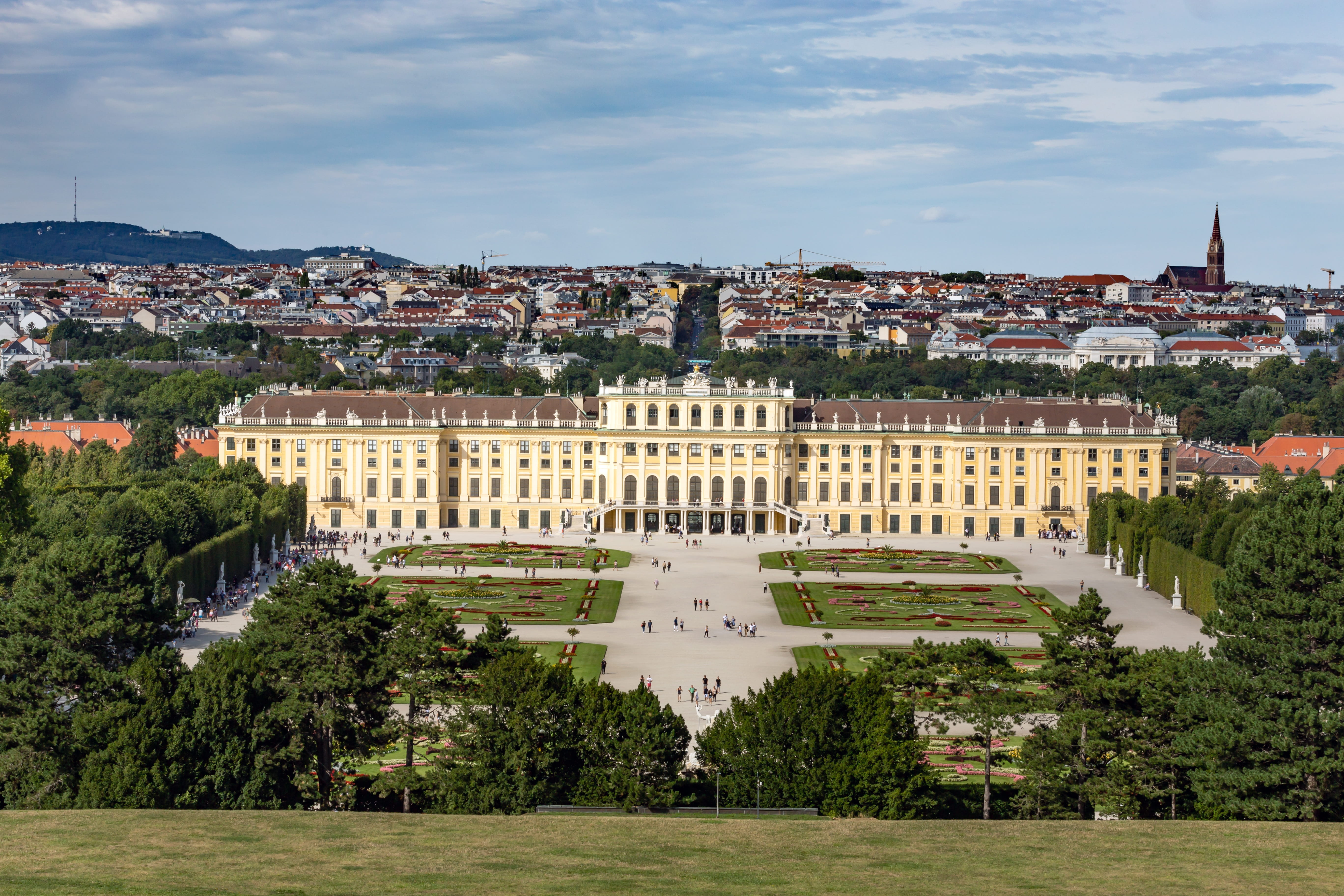 overlooking view schonbrunn palace vienna austria 1