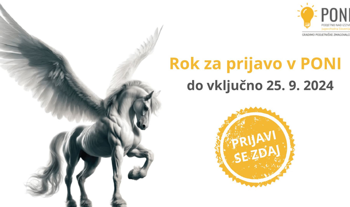 Javni razpis za vključitev v projekt PONI JV SLOVENIJA 3. SKUPINA