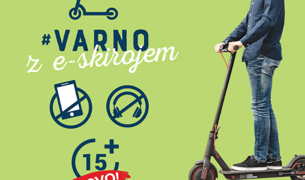 Varno z električnem skirojem
